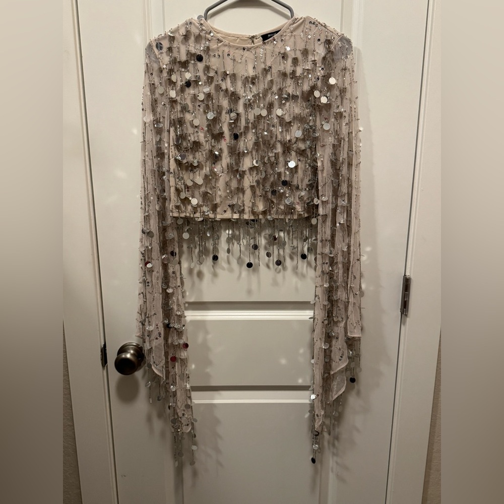 Sequin Fringe Top